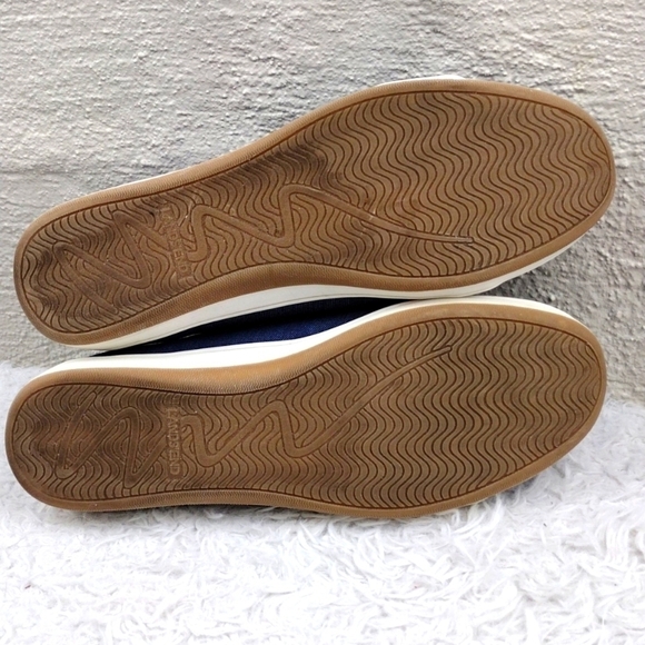 Lands' End Blue Denim Fabric Upper Square Toe Slip On Flat Casual Loafer Shoe - Picture 7 of 16